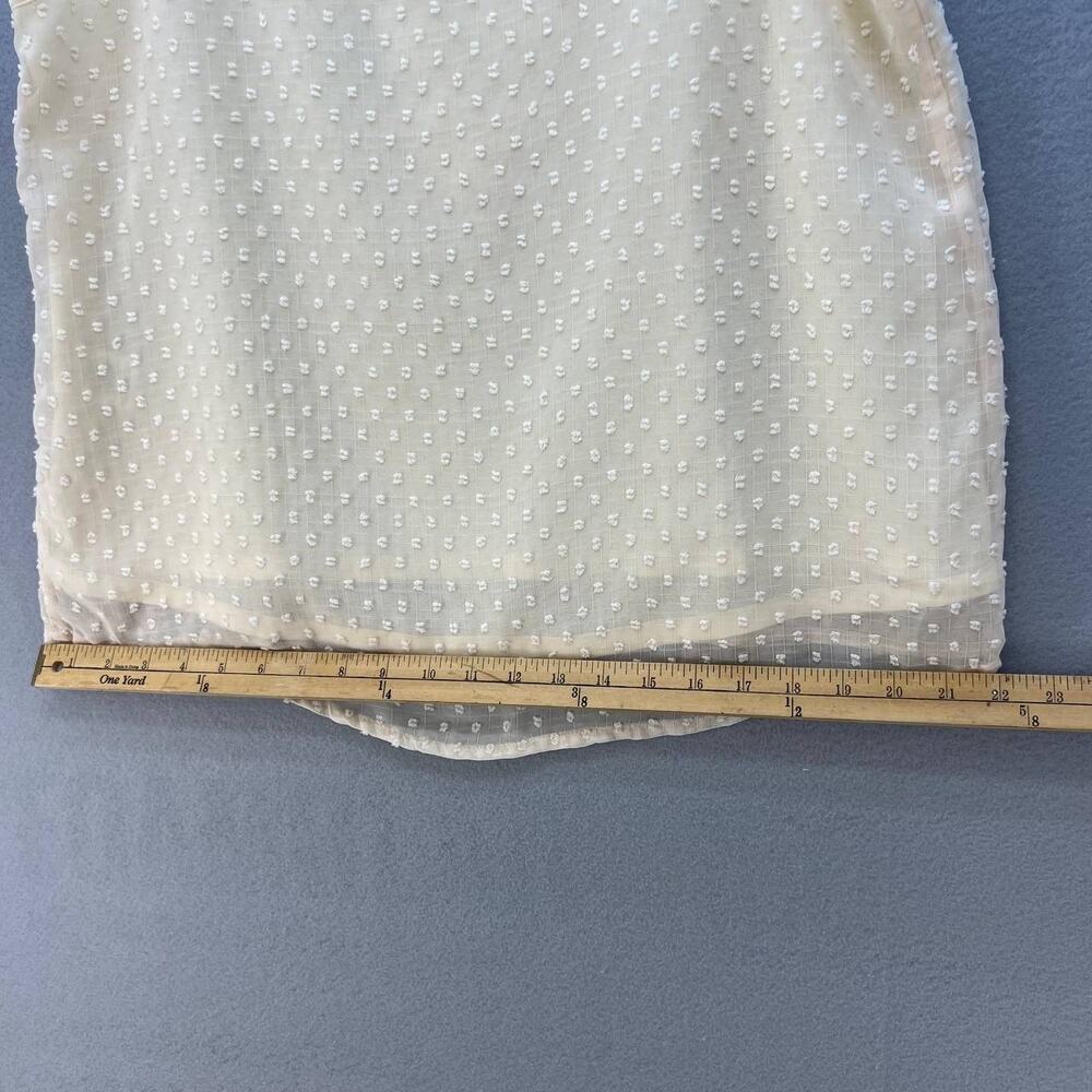 Miss Me Women's Tank Top Size Large Cream Swiss Dot Crochet MT2098T 51 - Picture 8 of 13